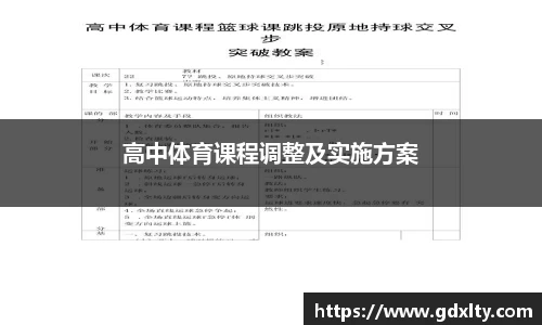 高中体育课程调整及实施方案